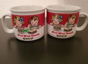2 1989 Vintage Campbells Soup Mugs
